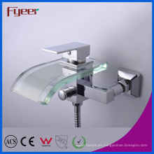 Fyeer Bathroom Waterfall Bath Mezclador Faucet con desviador